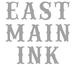 East Main Ink logo in gray serif typography.